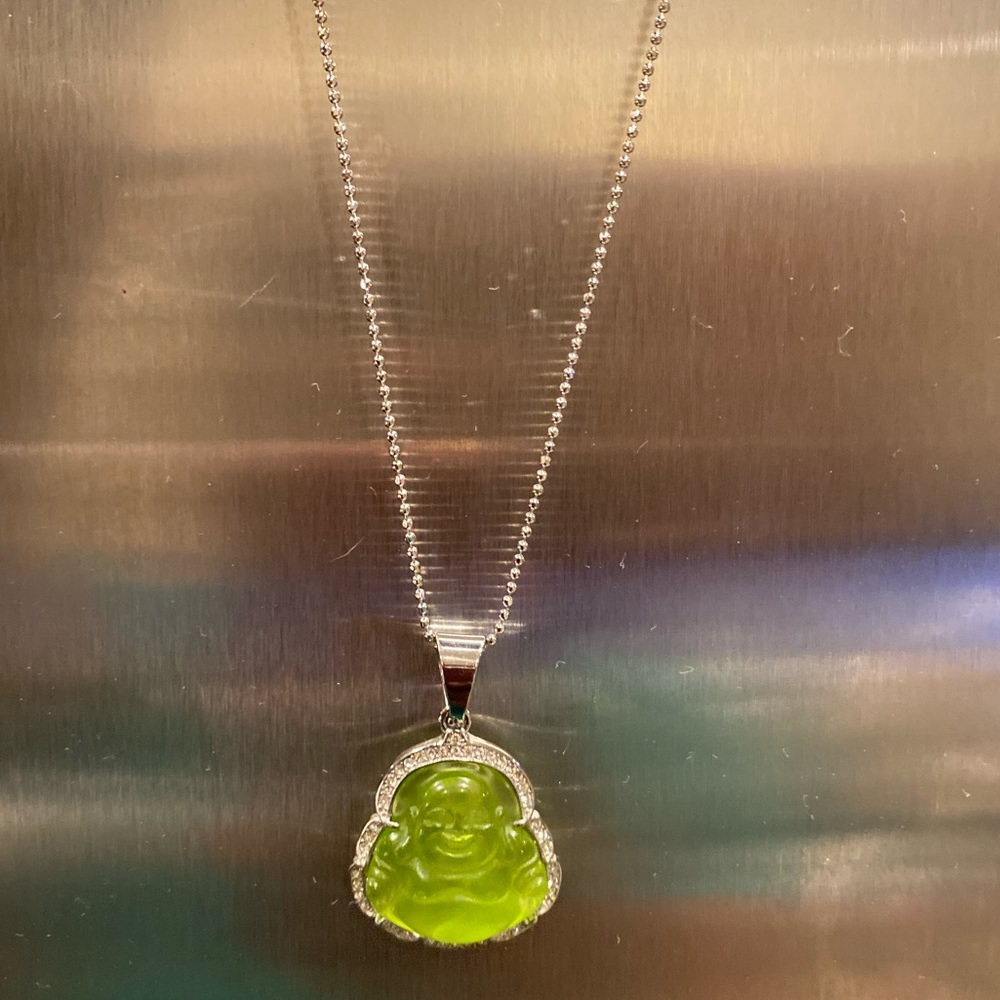 Sterling Silver Buddha Pendant Necklace